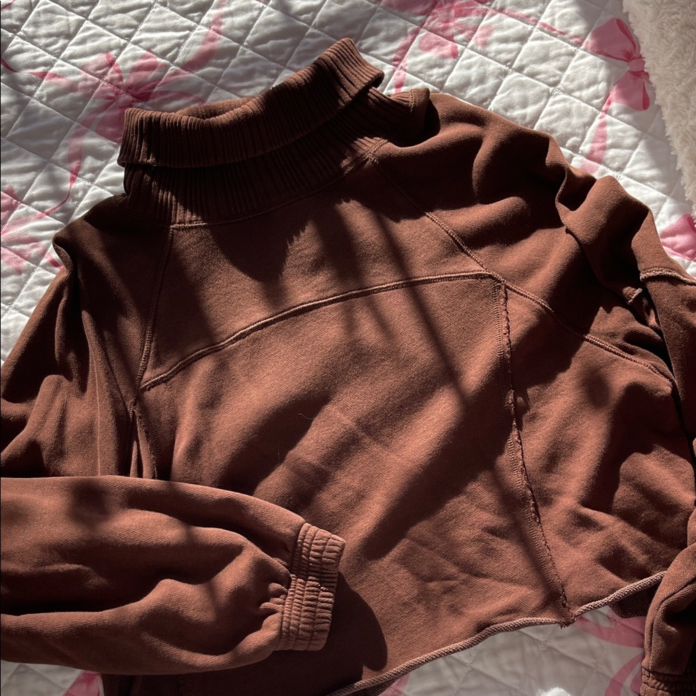 Brown Turtleneck Sweatshirt